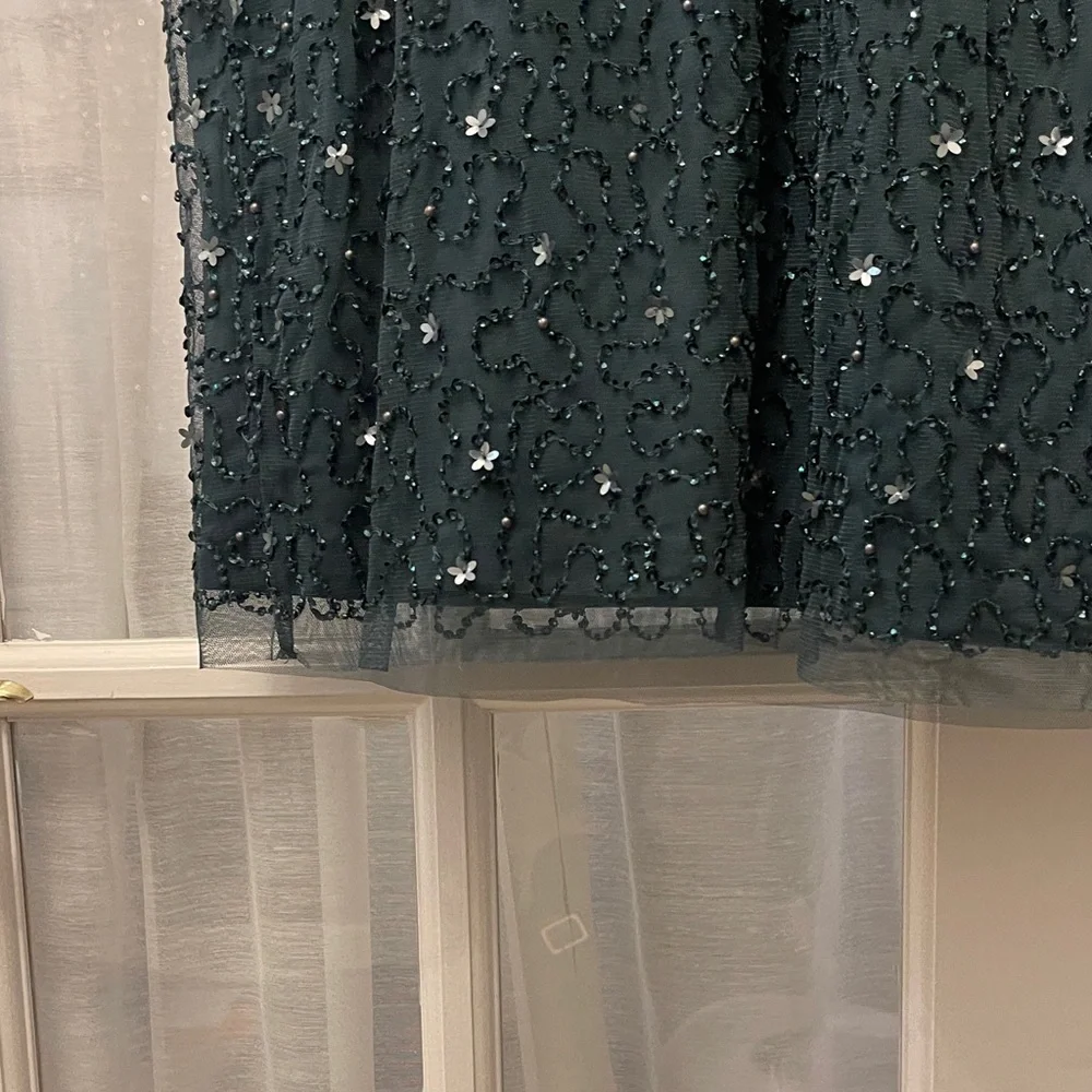 Adrianna Papell Teal Sequin Midi Dress - Picture 5 of 5